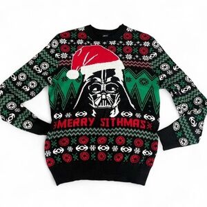 Star Wars Darth Vader Holiday Sweater - Black, Green, Red, White